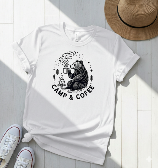 Camp and Coffee Unisex Terry Oversized Tee