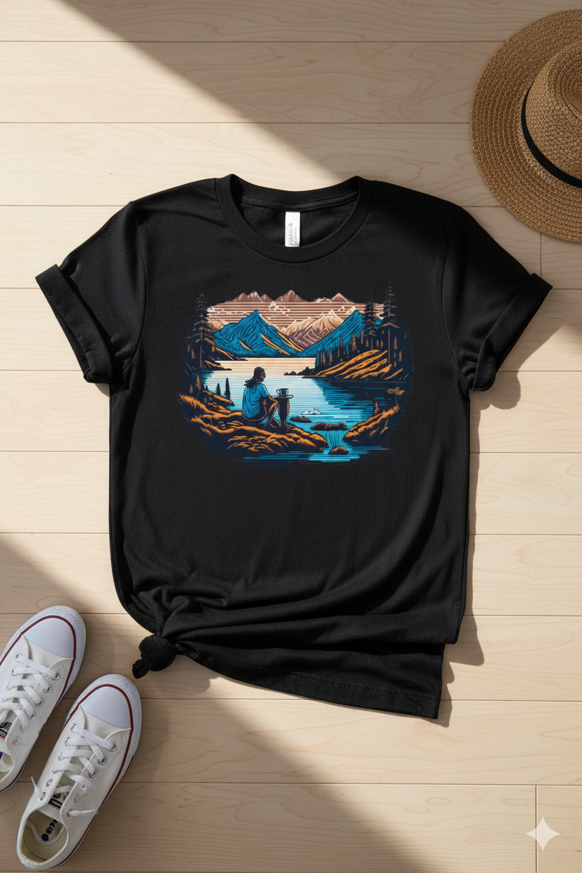 Mountains Terry Oversized Tee